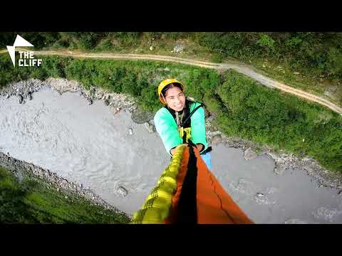 World’s highest swing 😮 #adventure #nepal #travel #shorts