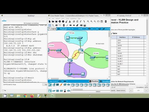 11.9.3 Packet Tracer - VLSM Design and Implementation Practice