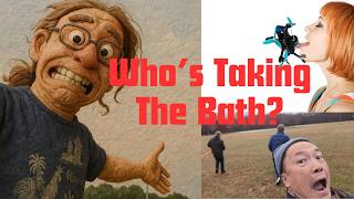 RC Car Chasing - Who's Taking The Bath?