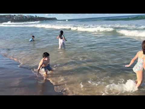 Wajiha and rayyan at maroubra beach