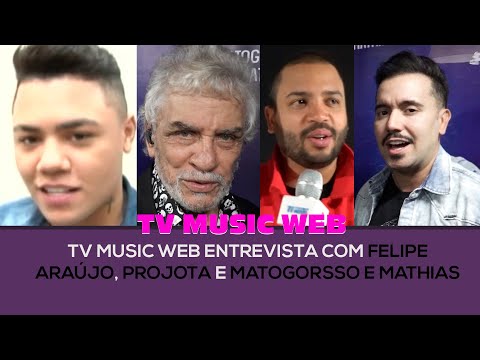 ENTREVISTA COM PROJOTA, FELIPE ARAÚJO E MATOGROSSO E MATHIAS - TV MUSIC WEB PRATATV #1