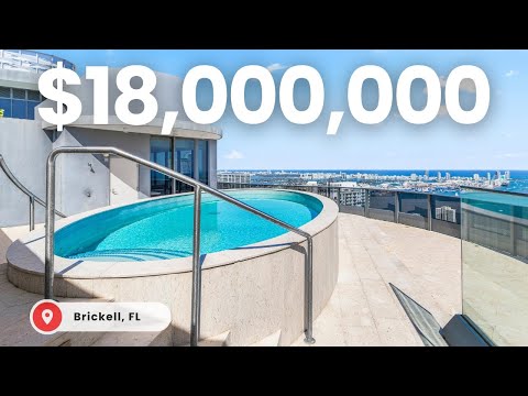3-Etagen-Penthouse in Miami mit privatem Dachpool im Brickell Flatiron Viertel!