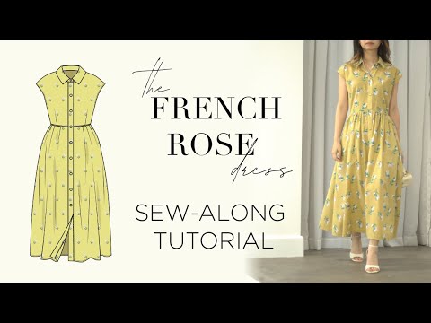 DIY Shirt Dress with Gathered Skirt | French Rose Dress Sew-Along Tutorial