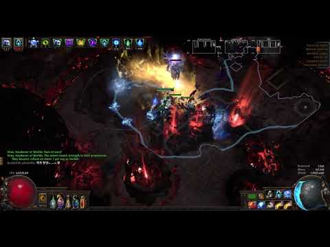 200419 POE Assassin Storm Brand taking down level 8 Sirus without any cluster jewel :)