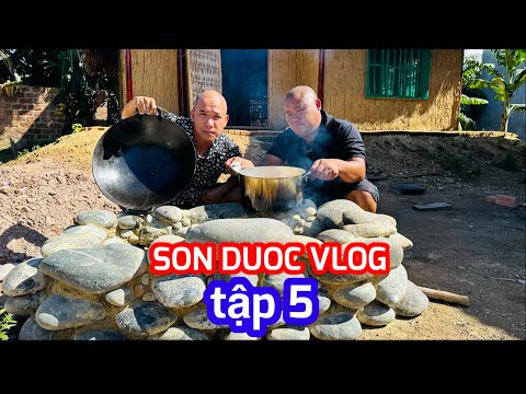 Khai Trương Cái LÒ BẰNG ĐÁ Mới Nấu Món LẨU GÓP Dân Dã Đồng Quê | SON DUOC VLOG tập 5