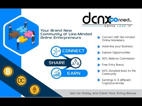 DCNX CONNECT Рекламная Платформа мин  вход от 1$ в btc и eth