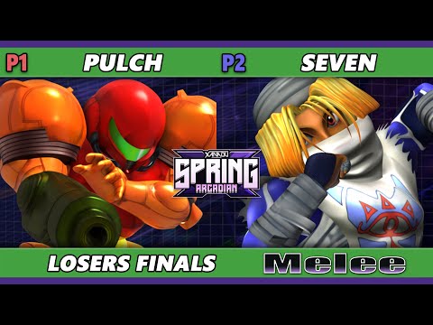 Xanadu Spring Arcadian Losers Finals - Seven (Sheik) Vs. Pulch (Samus) Smash Melee - SSBM