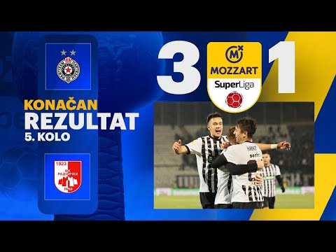 Mozzart Bet Super liga 2024/25 - 5.Kolo: PARTIZAN – RADNIČKI NIŠ 3:1 (2:1)