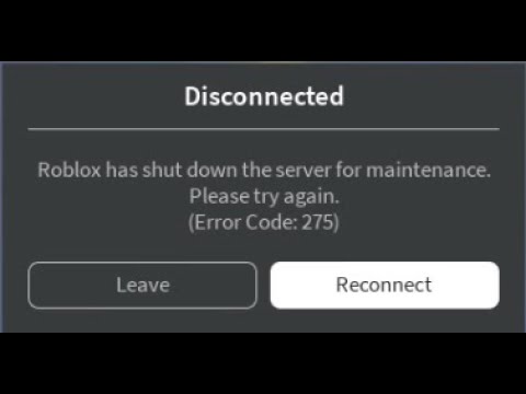 Roblox Server Maintenance