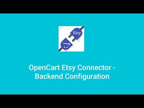OpenCart Etsy Integration | Backend Configuration