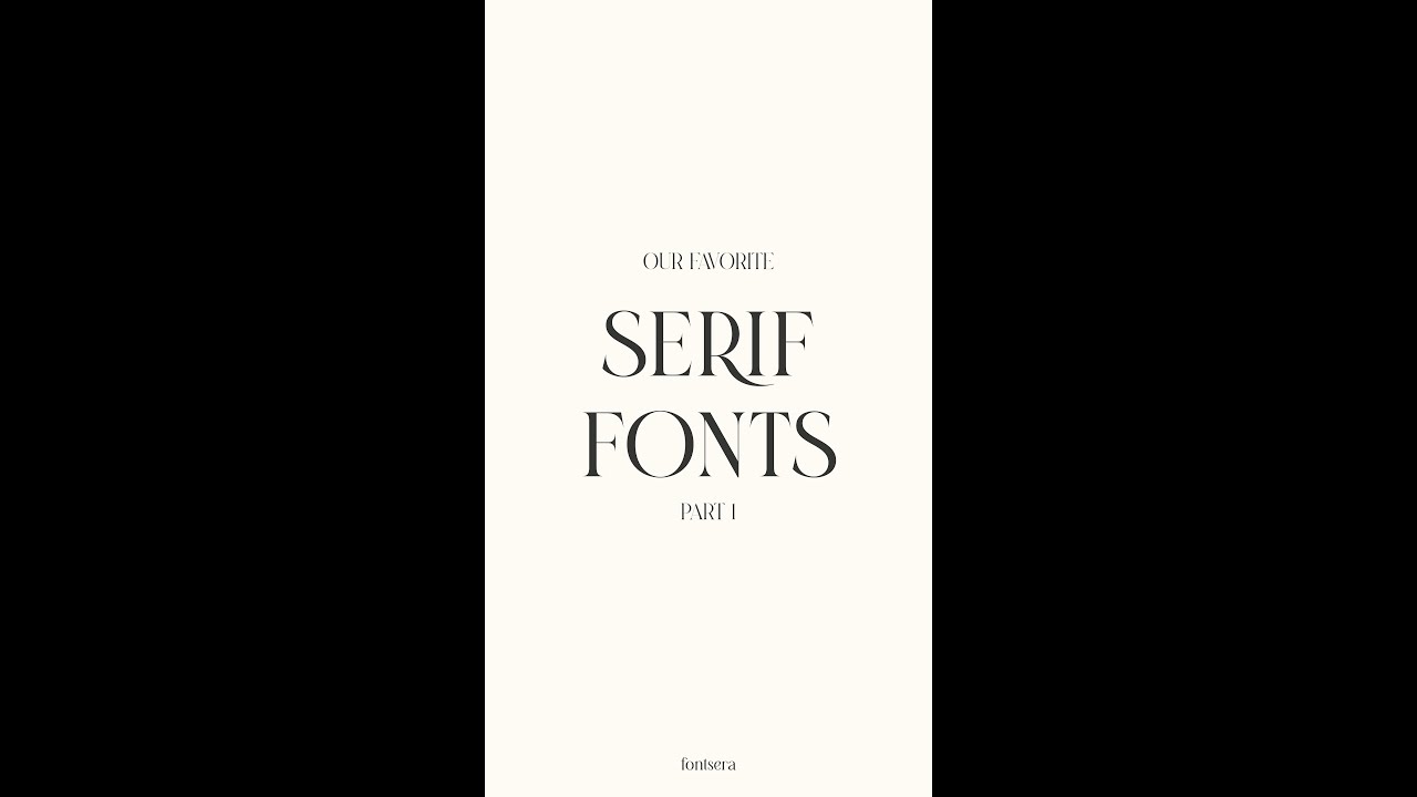 Our Favorite Serif Fonts #shorts