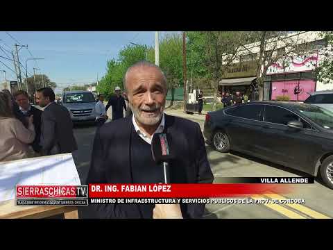 Inauguración de 1° Etapa de Av Bodereau en Villa Allende