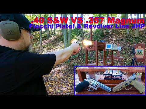 .40 S\u0026W VS .357 Magnum - Fiocchi Pistol \u0026 Revolver Line JHP