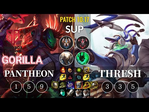 SB GorillA Pantheon vs Thresh Sup - KR Patch 10.17