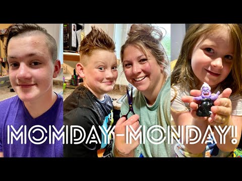 At Home Haircuts! Fresh Snips For School! Monday Gets Musical! Momlife Vlog!