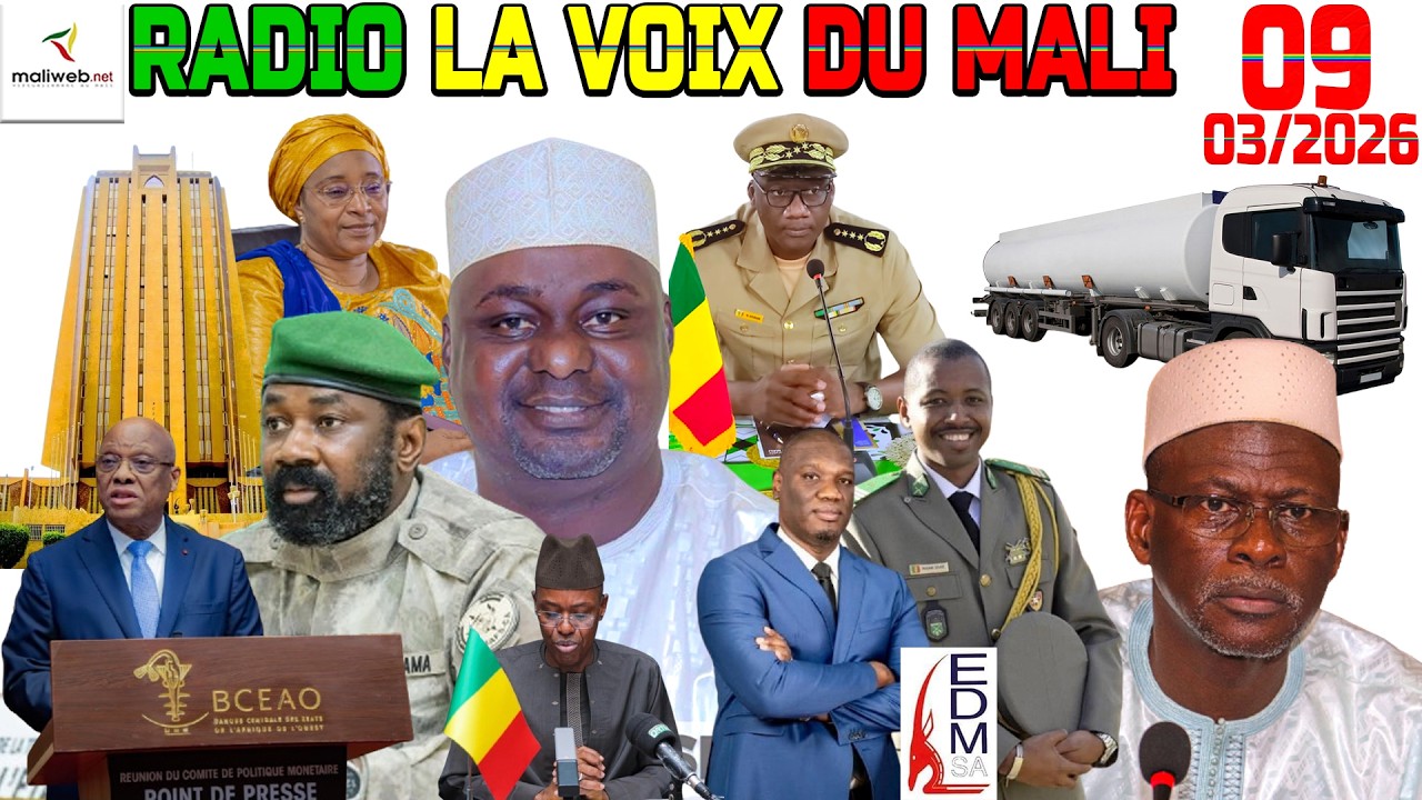 La Revue de Presse de la RADIO LA VOIX DU MALI du 09 Mars 2026