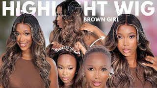💥Brown Girl on Balayage Highlight is a WIN! | Glueless Fit 2.0 Wig Install | RPGSHOW