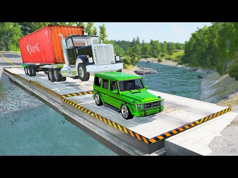 BeamNG Drive ▶️ Cars vs Trembling Bridge
