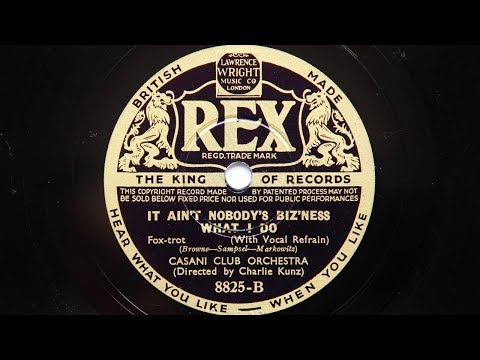 Casani Club Orchestra (Charlie Kunz) – It Ain’t Nobody’s Biz’ness What I Do
