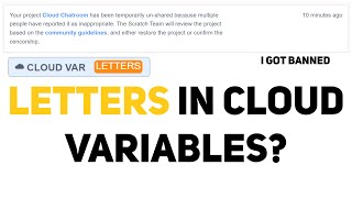 Letters in Cloud Variables? - NO LONGER WORKS