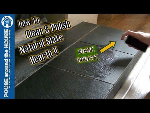 How to polish & clean a natural slate hearth TOP TIP! Cleaning & polishing natural slate life hack!!