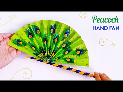Peacock Hand Fan | Easy Paper Fan