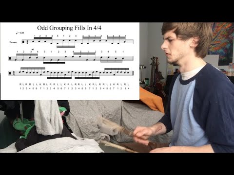 Creating Odd Time Fills In 4/4 Drum Lesson by Nate RW