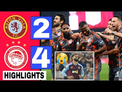 Aston Villa Vs Olympiacos 2-4 | 2024 Europa Conference League | Match Highlights | El Kaabi Hattrick