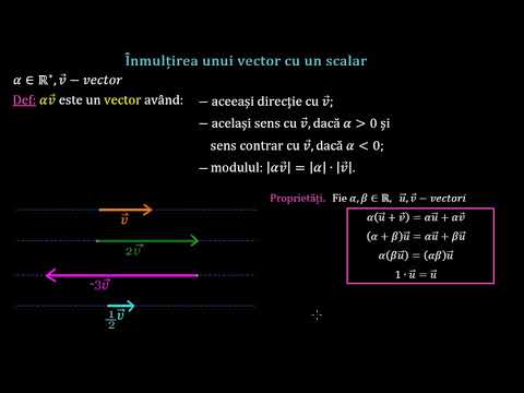 Înmulțirea unui vector cu un scalar | Lectii-Virtuale.ro