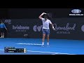 Thanasi Kokkinakis loses his cool and smashes his racket at the Brisbane International
