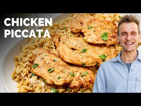 Chicken Piccata with Creamy Orzo | Tastes like a restaurant-worthy dish with so much less work!