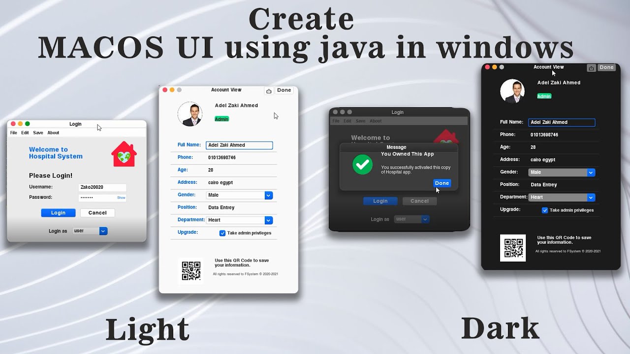 UI MAC OS with JAVA Data Entry App