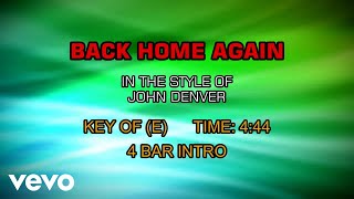 John Denver - Back Home Again (Karaoke)