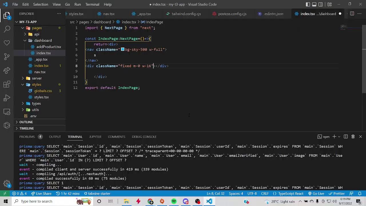 building e-commerce fullstack trpc nextjs,prisma,nextauth,tailwind