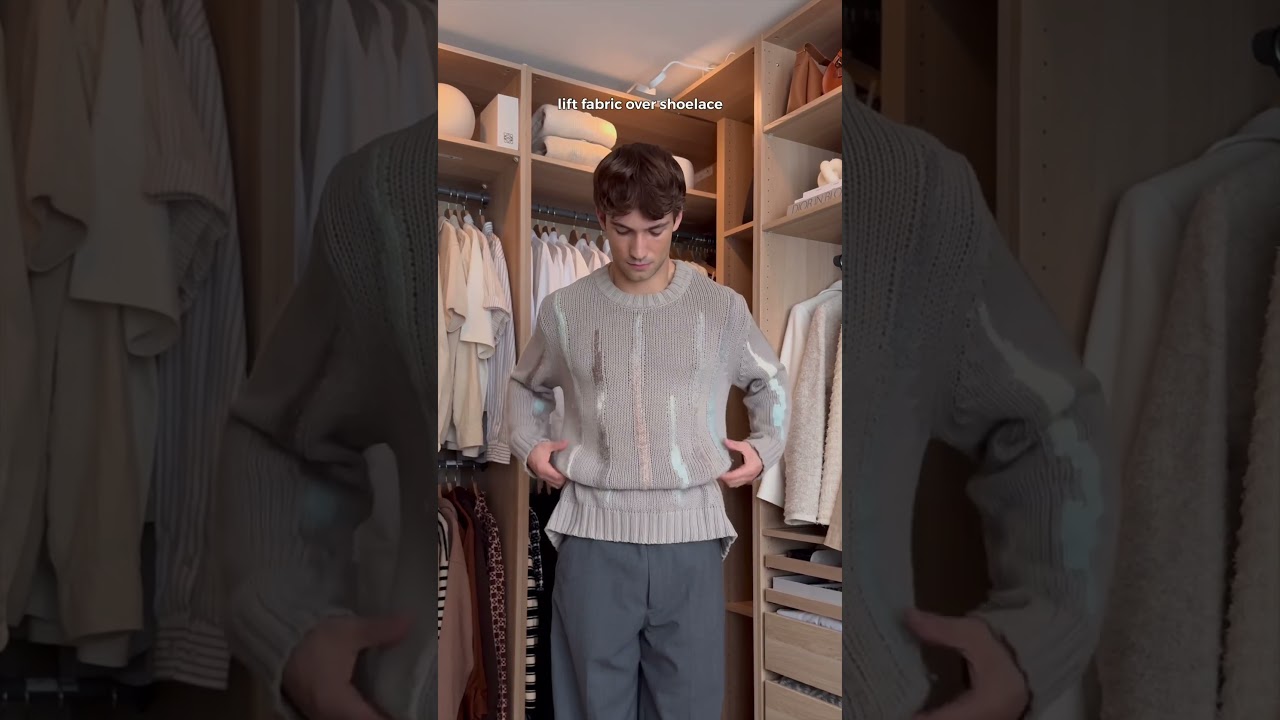 How to crop your sweater perfectly 🫡 Subscribe for #mensfashion #shorts