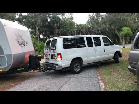 Backing an Open Range Travel Trailer into a Campsite