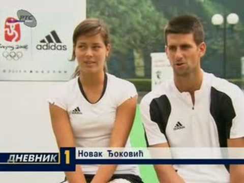 Ivanovic and Djokovic Beijing interview in serbian