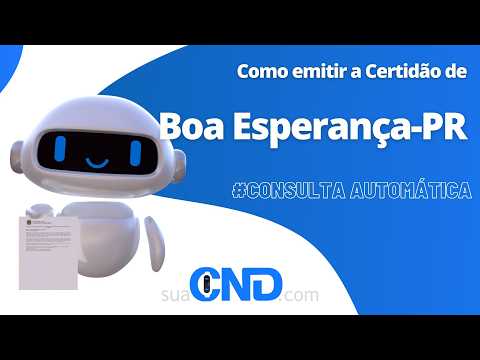 Como emitir a certidão negativa de Boa Esperança-PR em apenas 2 minuto! :)