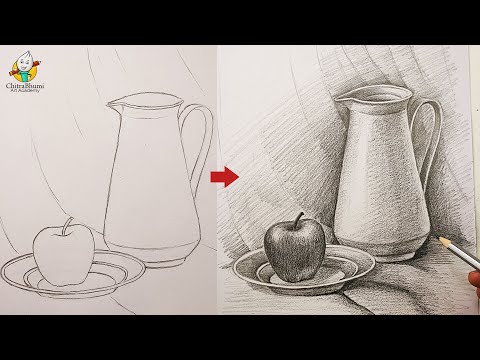 Still Life Drawing Easy Step By Step with Pencil Shading for Beginners
