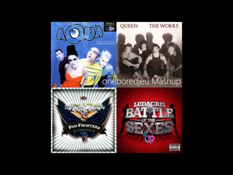 Queen of Barbie World - Aqua vs. Queen, Foo Fighters & Ludacris (Mashup)