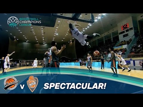 Carrera's awesome alley-oop jam rocks the rim!