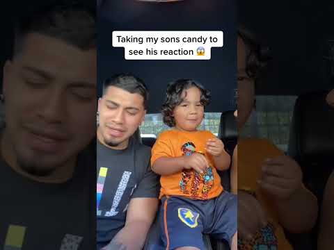 Taking my sons candy to see his reaction! (he was so sad🥺) #shorts