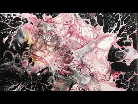 (390) Air Swipe Flower Acrylic Pouring