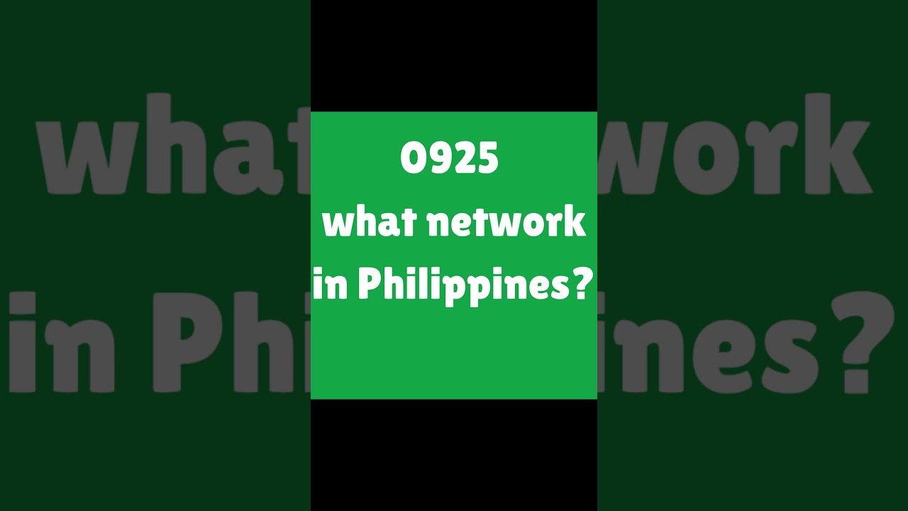 0925 what network in Philippines? #shorts #philippines #mobilenumber