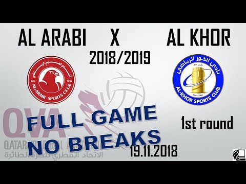 Al Arabi X Al Khor 3:0 - Qatar Volleyball League 18/19 - (19.11.2018) NO BREAKS, BACK VIEW