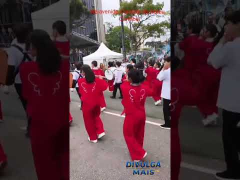 desfile das escolas na avenida Cândido de Abreu