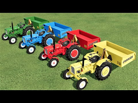 MINI TRACTORS OF COLORS ! TRANSPORTING URSUS TRACTORS TO CORN CHAFF MAKING ! Farming Simulator 22