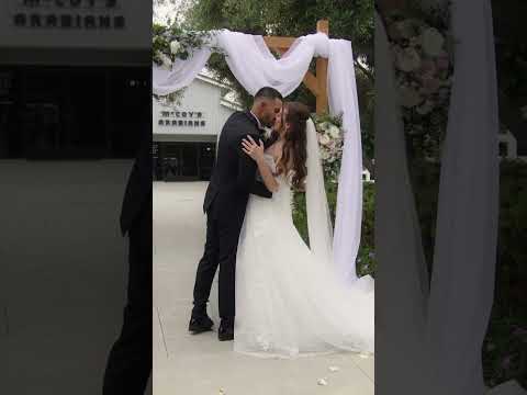 Mike and Helen’s first kiss. A simple yet monumental moment in their story ❤️ #weddingvideography