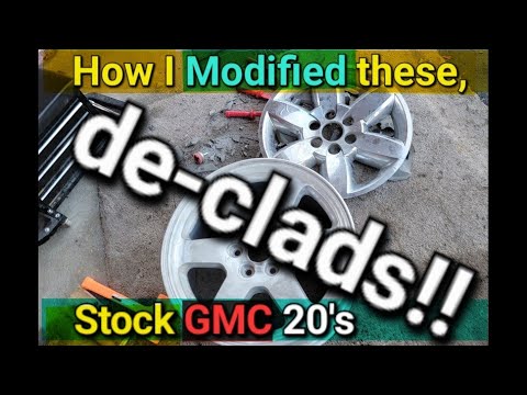 How, I Modified GMC 20" chrome clad wheels!!