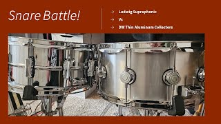 Video thumbnail for Snare Battle! Ludwig Supraphonic vs DW Collectors Thin Aluminum. by Drumthink